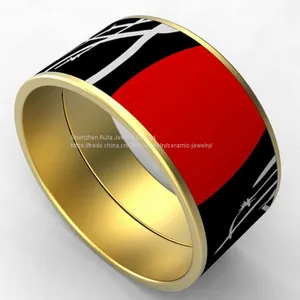 Geometry Design Gift Lucky Enamel Bracelet Women's Jewelry Bangle thumbnail-2
