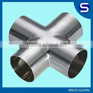 ASME/ANSI B16.9 Stainless Steel Four Way Tee Pipe Fitting thumbnail-1