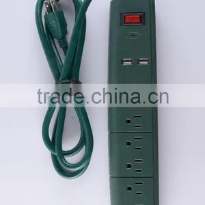 H30147 ETL/CETL Surge Protector 6 Outlet Power Strip With 2 USB Charging Ports Heavy Duty 15 AMP thumbnail-5