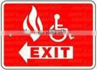 Disabled Fire Exit Left Safety Sticker thumbnail-1
