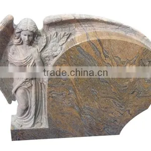 Pink Granite Heart Shaped Cemetery Headstones thumbnail-2