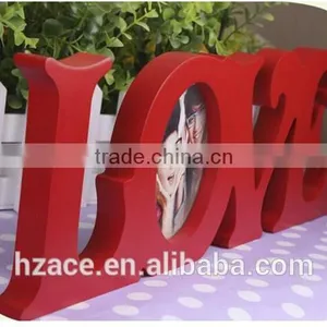 White Red Love Design Wedding Decoration Wooden Photo Frame thumbnail-2