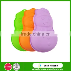 Food-grade Colorful Snowman Shape Silicone Cake Mold/silicone Chocolate Mold thumbnail-1