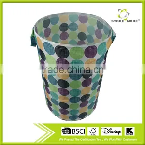 16.5*H25 Inch Polyester Laundry Basket, Bubble Pattern thumbnail-1