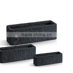 Outdoor Patio Stackable Planters Rectangle Planters and Pots thumbnail-2