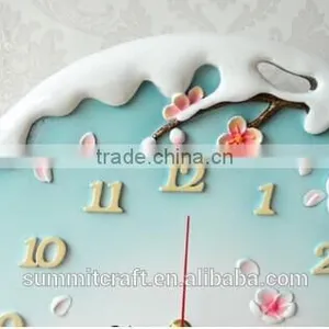 European Creative 3d Plum Cartoon Picture Wall Clock thumbnail-2
