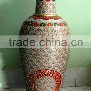Marble Flower Vase, Decorative Flower Pot, Hand Made Marble Flower Vases, Craft Flower Pot, Flowers Pot, thumbnail-1