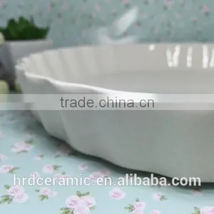 Stocked High Quality Round Beautiful Porcelain Plate Ceramic Soup Dish thumbnail-3
