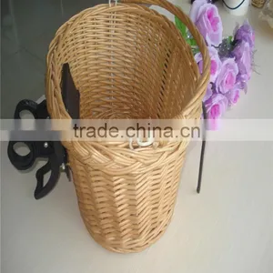 Natural High Quality Wicker Removable Bicycle Basket Wholesale thumbnail-4