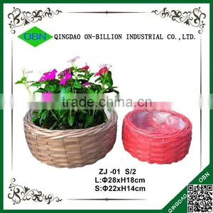 Cheap Handmade Colorful Garden Christmas Wicker Flower Pots thumbnail-1