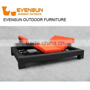 China Evensun Outdoor Furniture Factory Rattan Wicker Teak Modern Sun Lounge thumbnail-3