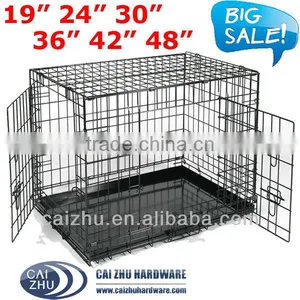 19" 24" 30" 36" 42" 48" Folding Dog Crate, Folding Dog Cage, Dog House thumbnail-1
