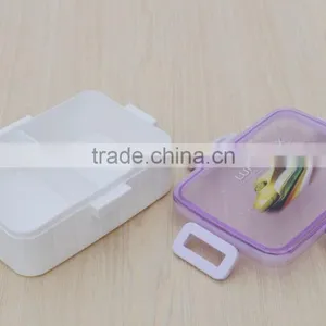 Plastic Rectangular Fresh Preserving Lunch Box With Lock Bento Box thumbnail-5