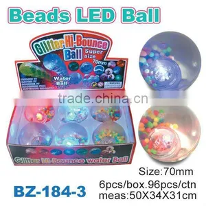 70mm LED Water Bouncing Ball With Beads thumbnail-1
