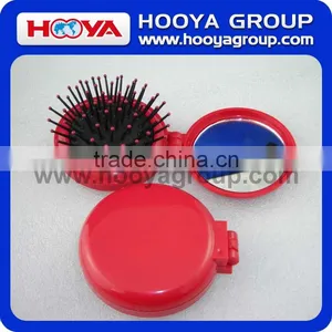 Round Comb With Folding Pocket Mirror thumbnail-1