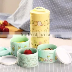 Plastic Kids Lunch Box Custom High Quality Lunch Box Bento Box 4 Layers for Kids Students thumbnail-1