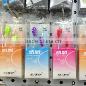 Colorful Earphones Headphones 3.5MM BASS MP4 MP3 1 Earphone thumbnail-1