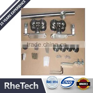 SUS304 European American Style Security Sliding Door Hardware Track And Roller Wheels Stop For Wooden Door thumbnail-1