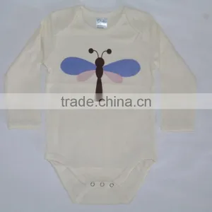Newborn Baby Bodysuit 100% Organic Cotton White Baby Clothing Summer Style Long Sleeves Clothes thumbnail-2