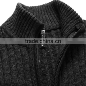 Men's Stripes Pullover Nice Cotton Cashmere Sweater/Men Slim Collar Cotton Sweater thumbnail-3