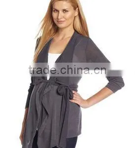 Three Seasons Maternity Women's Maternity Wrap Cardigan Maternity Swearter With Belt thumbnail-1