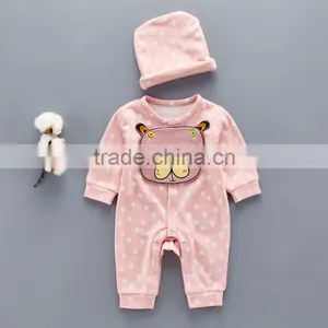2017 Autumn New Design Bear Pattern Baby Boy Clothes Romper thumbnail-3