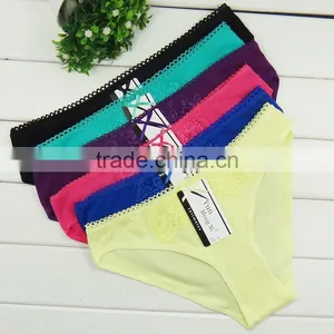 Plain Color Ladies Briefs Cotton Material and Sex Underwear Product Type Sexy Lingerie thumbnail-4
