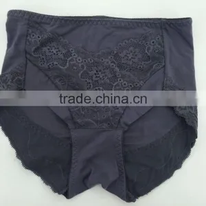 2015 New Arrival Dark Purple Color Briefs With Lace Big Size Women Mommy Pants thumbnail-1