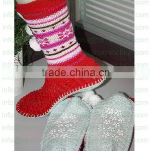 Lovely Warm Long Slipper Socks thumbnail-1