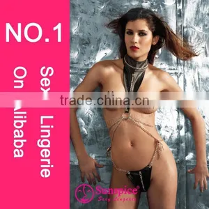 Sunspice Manufacture Nude Chain G-string Mature Leather Lingerie thumbnail-1