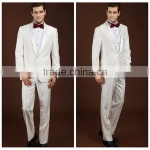 New Wedding Design White Coat Pant Men Suit thumbnail-1