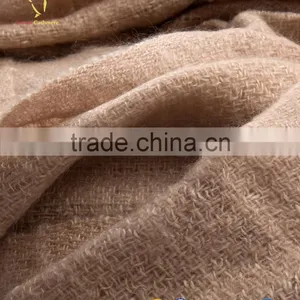 Pure Mongolian Cashmere Plaid Blanket Fringe Scarf And Shawl thumbnail-3