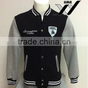 Wholesale Black and Gray Custom Varsity Jackets for Men thumbnail-1