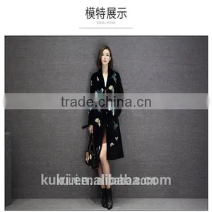 2016 Wool Fur Coat Medium-long Women's Slim Sheep Shearing Overcoat Fur Sheep Skin Coat thumbnail-1