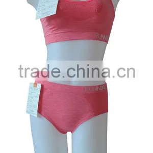New Style Seamless Woman Underwear Ladies Sport Bra & Panty thumbnail-1