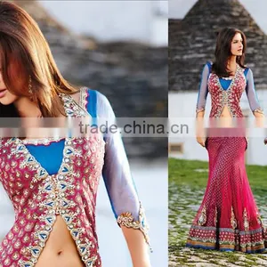 Semi Bridal Lehenga thumbnail-2