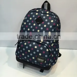 2017 Hot Sales Wholesales Student School Backpack Custom Dot Printing College Daypack Bag thumbnail-2