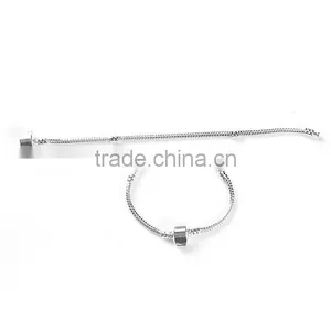 Copper European Style Snake Chain CharmBracelets Silver Plated thumbnail-3