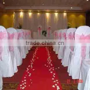 White Chair Cover With Pink Sash thumbnail-1