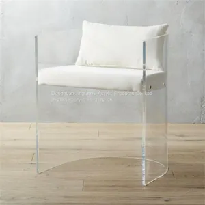 Fancy Oval Back Chair Kids Playing Chair No Legs Acrylic Chair thumbnail-2