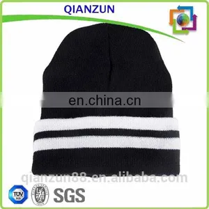 Mens Fashion Stripe Knitted Beanie Winter Beanie Hat thumbnail-2