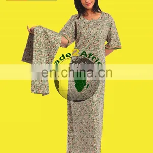 Womens Boubou Caftan African Prints Floral Printted Maxi Dress thumbnail-3