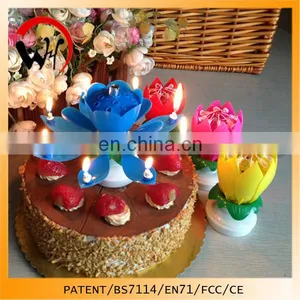 Singing Opening Flower Birthday Candle thumbnail-1