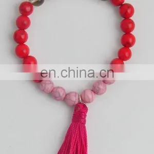 Gem Stone Beads Tassel Bracelet thumbnail-3