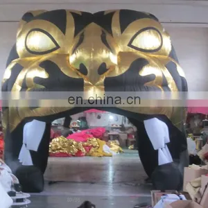 Inflatable Animal Tunnel, Inflatable Tiger-head Tunnel Games for Sale thumbnail-1