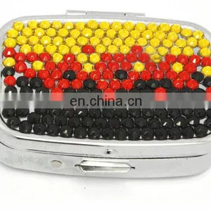 Yiwu Factory New Supply Metal Pill Box Wholsale Decorative Pill Box Crystal Pill Box thumbnail-1