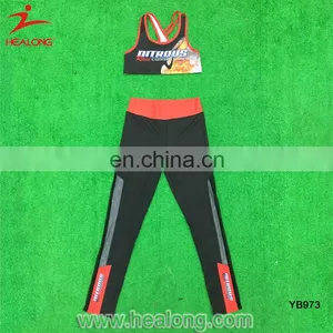 Womens Sublimation Custom Spandex Leggings And Tops thumbnail-3
