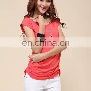 Trade Assurance Yihao Fashion Leisure T-shirts Wholesale 2015 Women Long T-shirts thumbnail-2