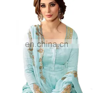 Occasion Party Wear Long Anarkali Style Salwar Kameez Suits 2017 (Semi Stitched) thumbnail-3