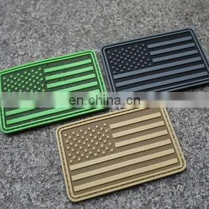 Customized Color Top Quality No Mold Cost USA American Flag Tactical Morale Soft Rubber Custom PVC Patch thumbnail-4